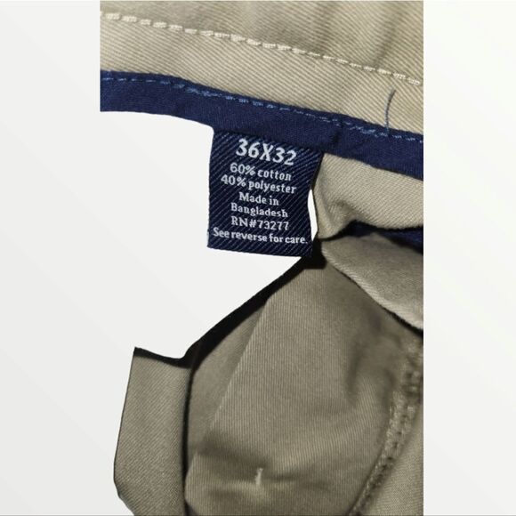 Croft & Barrow Classic Fit beige flat pants 36x32 - Picture 10 of 10